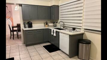 Microwave, oven, stovetop, dishwasher