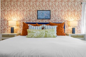 4 bedrooms, desk, iron/ironing board, travel cot