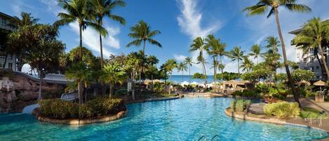 Piscine extérieure, piscine chauffée