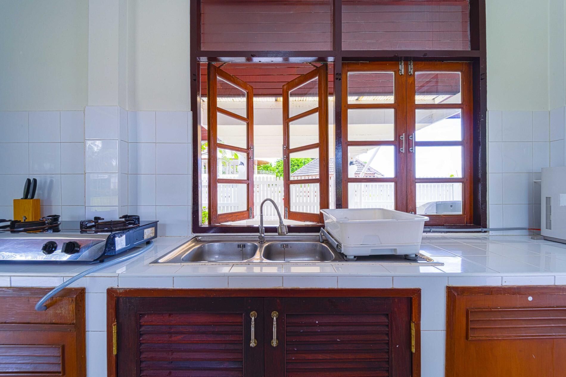 Villa, Ocean View | Private kitchen | Full-size fridge, cookware/dishes/utensils