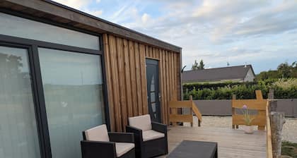 Chalet style Tiny House avec son spa privatif Ă la frontiĂšre de l'Alsace