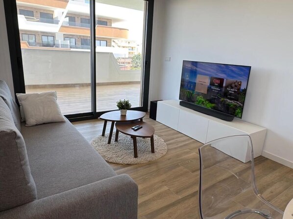 Apartment, 2 Bedrooms, Accessible, Smoking | Living room - Luxurious 2-bedroom Apartment in Arenals del Sol With Pool and Sea Views (Elche)