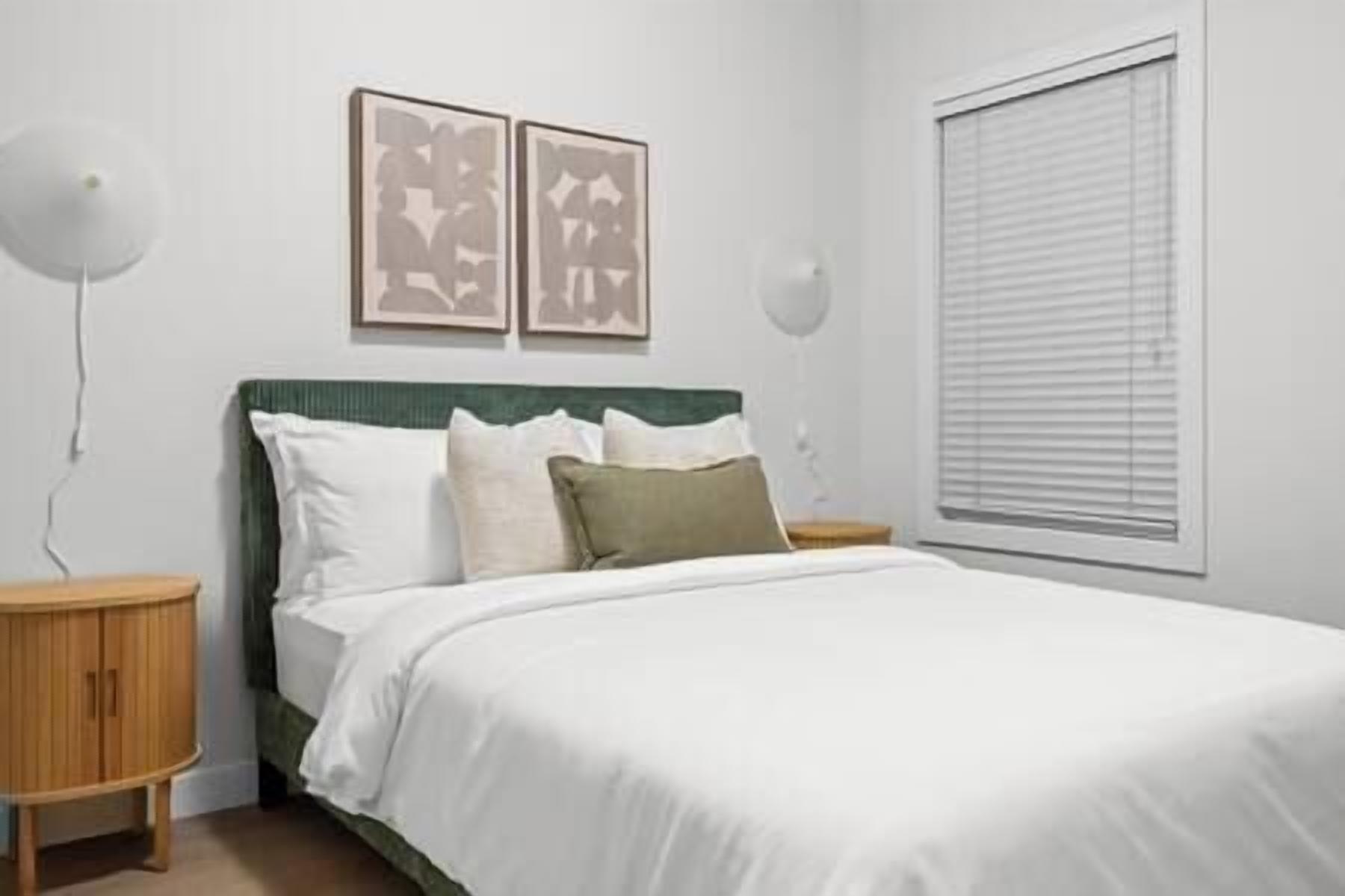 2 室のベッドルーム、WiFi、ベッドシーツ