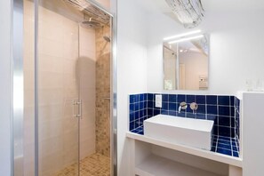 Hair dryer, towels, toilet paper