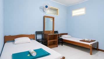 Blackout curtains, soundproofing, free WiFi, bed sheets