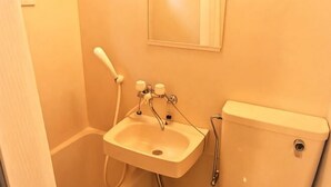 A bathroom with a sink, toilet, and shower. - Guest houseNear Nijo CastleNear and quiet from the station A185 (Kyoto)
