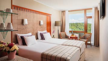 Standard Double Room, Balcony, River View | In-room safe, desk, blackout drapes, free WiFi