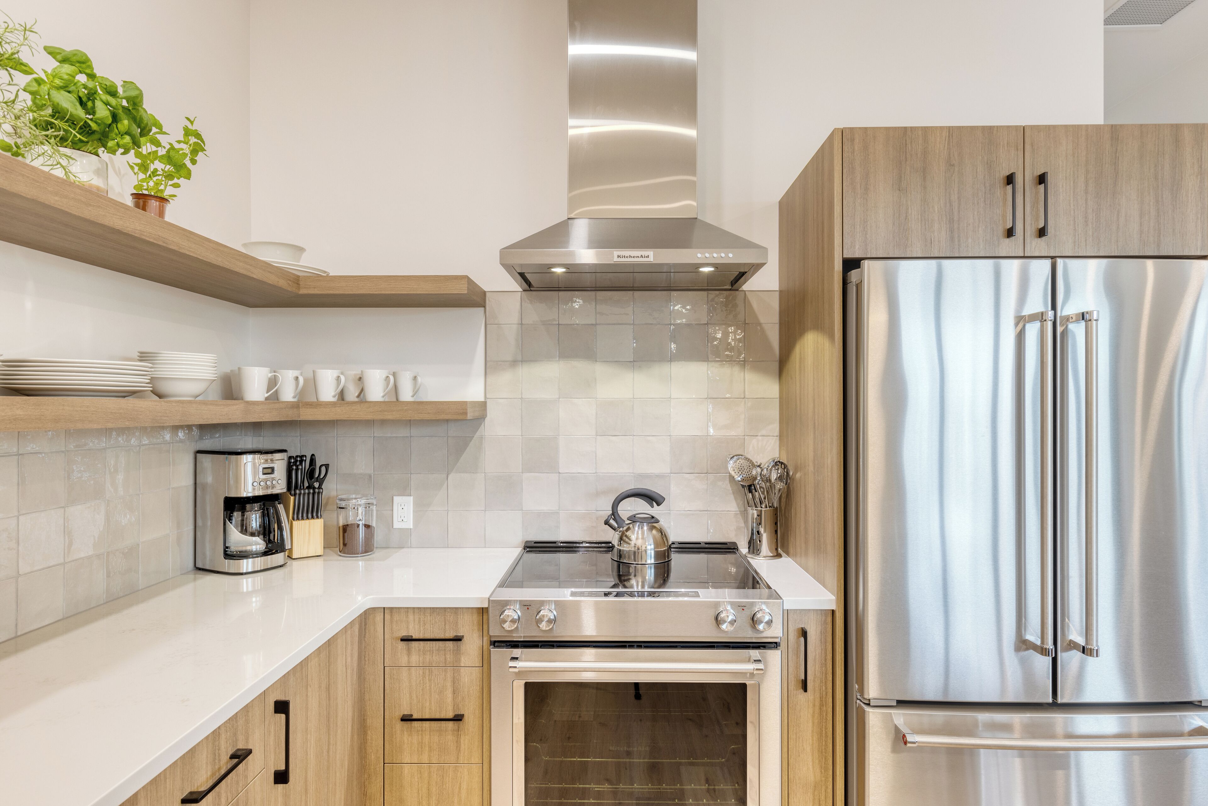 Fridge, oven, stovetop, dishwasher