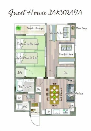 Floor plan - Guest House SAKURAYA (Tokyo)