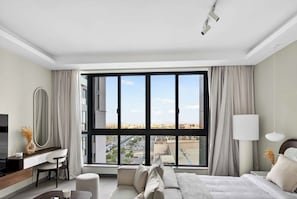 Luxury Suite | Desk, laptop workspace, iron/ironing board - Aeon Towers Residence - BirdNest (6th of October City)