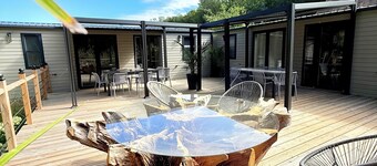 Complexe mobil-home dans le parc résidentiel de loisirs du Château de Nogentel !