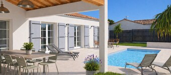 New refined villa: heated pool, air conditioning - Linen & Housekeeping Included
