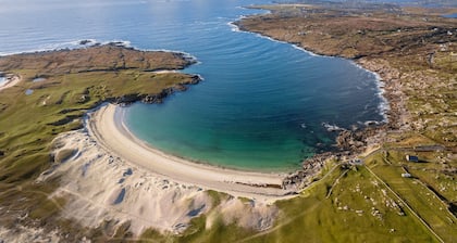 Ireland's most spectacular view at ultra-luxury glass villa with deluxe hot tub.