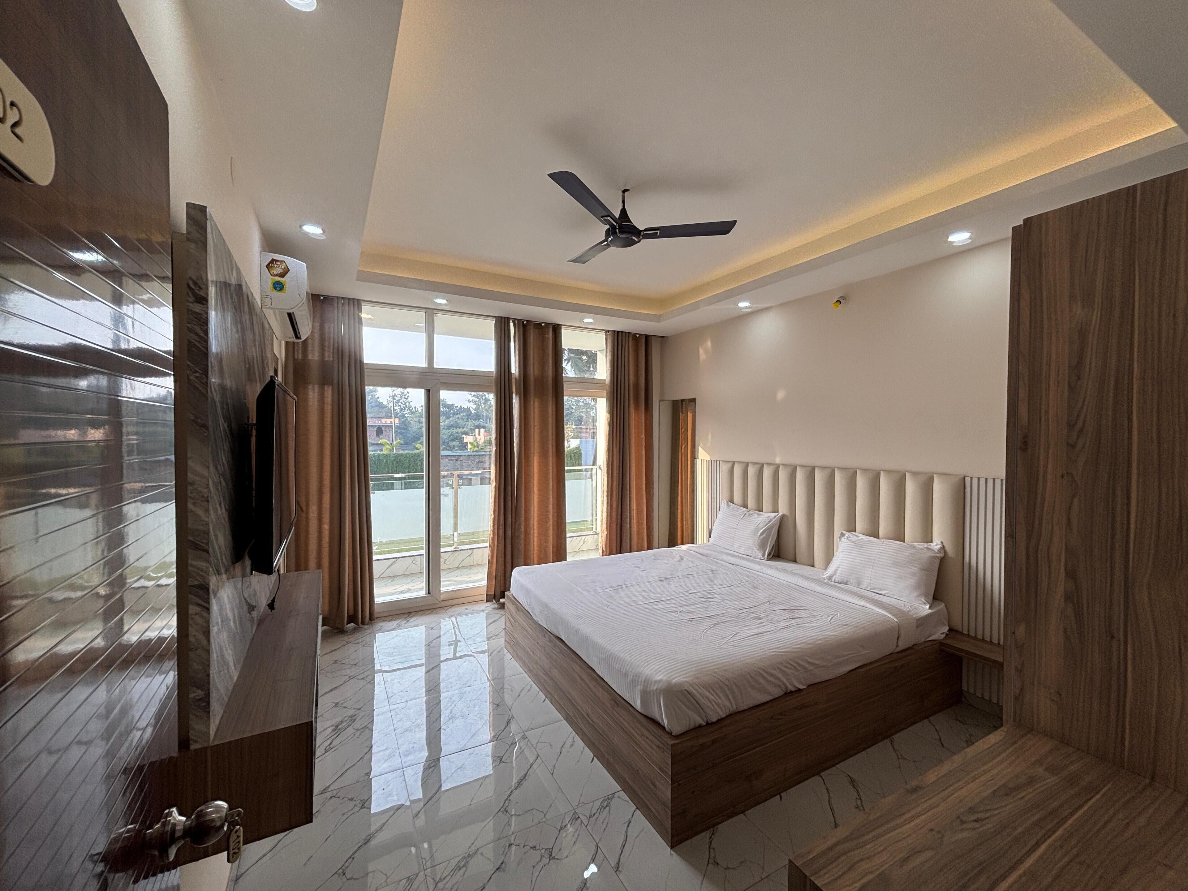 Deluxe-Doppelzimmer, Balkon, Gartenblick