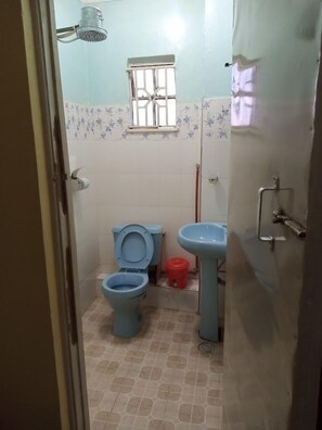 Deluxe Double Room | Bathroom | Shower, slippers, towels, soap