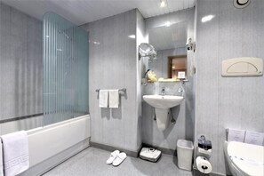 A modern bathroom with a glass shower enclosure, a sink, and a toilet. - JAZ Crown Emperor - Every Thursday from Luxor for 07 & 04 Nights (At Tod)