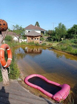 Property grounds - Cozy vacation home with swimming pond and large garden (Bad Königshofen im Grabfeld)