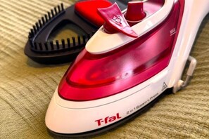A white and red iron with the brand 'T-fal' on it. - 【Color Nook1】Central Tokyo 15min／Narita 1hr！Station 10min walk！Newly renovated apartment (Tokyo)