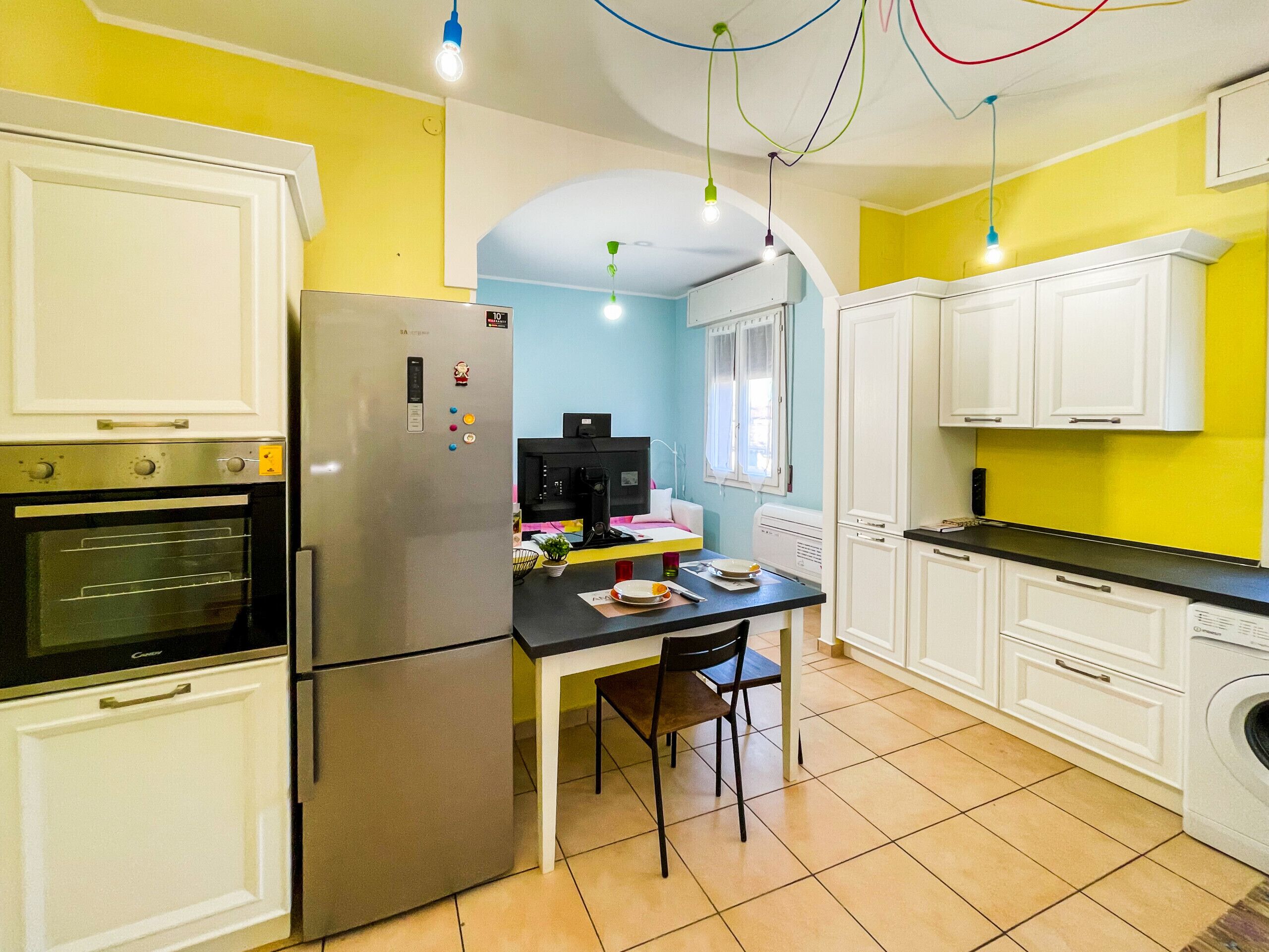 living and equipped kitchen