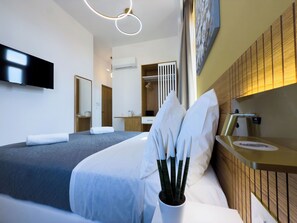 Standard Double Room, Balcony, City View | In-room safe, blackout drapes, soundproofing, iron/ironing board - Deluxe Center Suites (Chania)