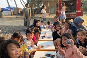 屋外ダイニングエリア