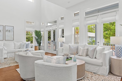 Coastal Escape w/ Porches, BBQ & Easy Walk to Rosemary Beach | 30A Ciel Bleu