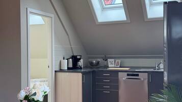 Fridge, oven, stovetop, dishwasher