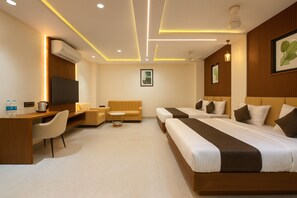 Family Suite | Laptop workspace, free WiFi, bed sheets - Hotel Rajshree Suites (Ujjain)