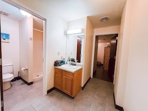 Shower, hair dryer