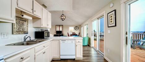 Microwave, oven, stovetop, dishwasher