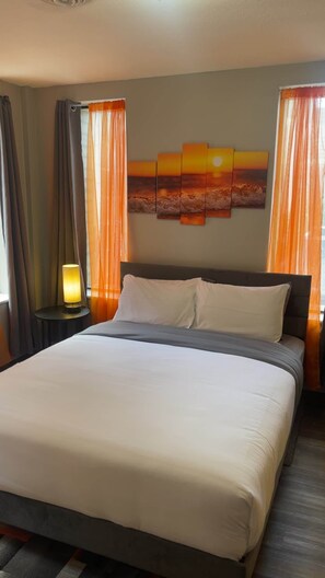 2 bedrooms, iron/ironing board, WiFi, bed sheets