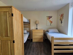 2 bedrooms, iron/ironing board, WiFi, bed sheets
