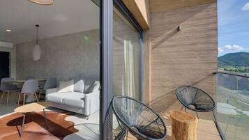 Elite-Apartment, Balkon, Bergblick | Balkon