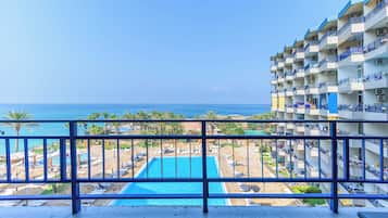 Studio, 1 Double Bed, Balcony, Sea View | Beach/ocean view