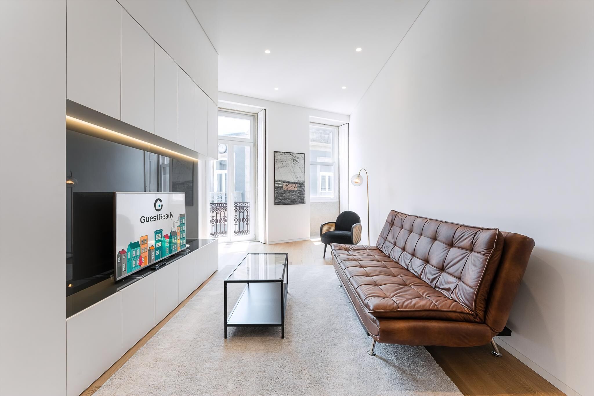 Apartment (One-Bedroom Apartment) | Living area | 32-inch flat-screen TV with digital channels