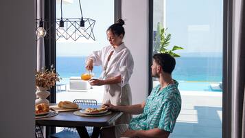 Vila superluxo, piscina particular, vista para a praia | Sala de jantar