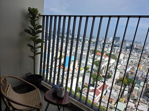 Appartement Deluxe, balcon, vue sur la ville | Terrasse/patio