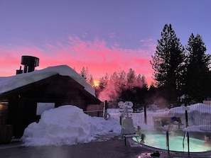 A heated pool