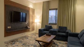 Junior-Suite, Stadtblick | Wohnbereich