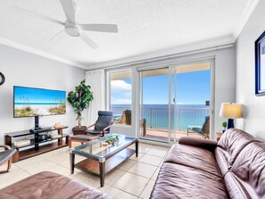 Condo, Multiple Beds (Treasure Island 1102) | Living area - Treasure Island 1102 (Panama City Beach)