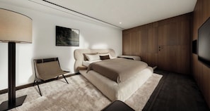 Chambre Luxe, vue jardin | Coffres-forts dans les chambres, bureau