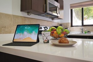 Microwave, stovetop, dishwasher