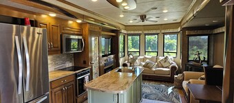 Camper on peaceful gated property.