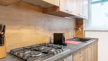 Fridge, oven, stovetop, dishwasher