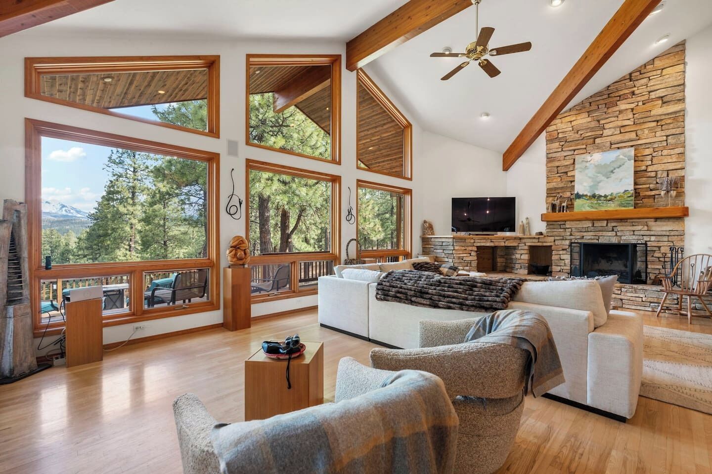 Smart TV, fireplace