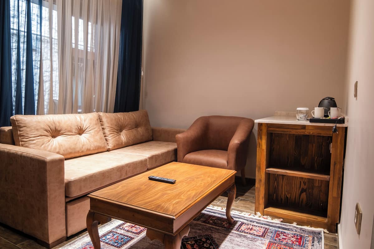 普通套房, 花園景觀 | 起居區 | 70-公分電視,提供衛星頻道