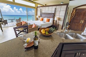 Suite estudio, varias camas, cocina, vista al océano | Wifi gratis 