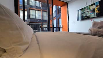Basic Apartment, Courtyard View | Desk, laptop workspace, free WiFi