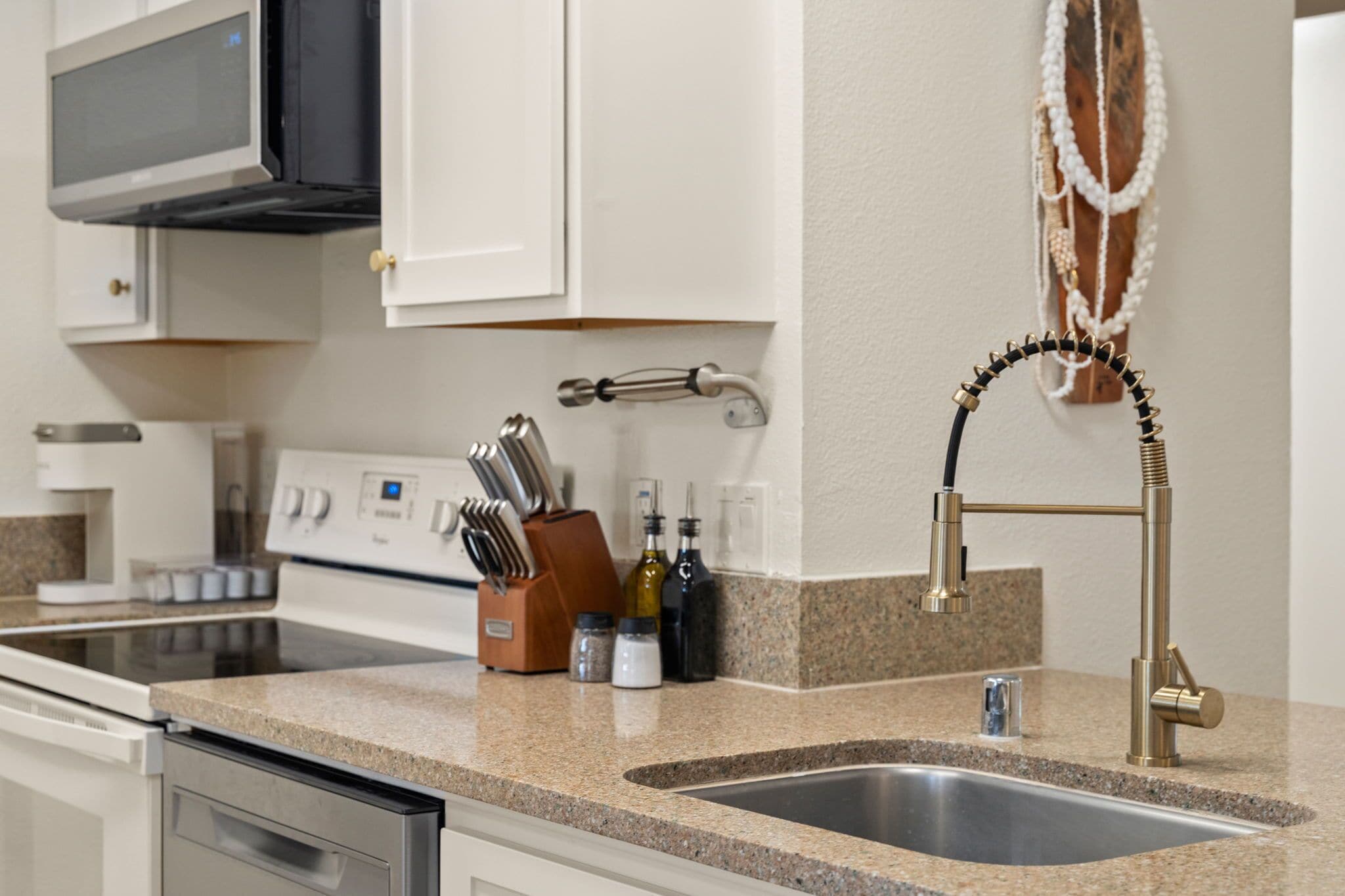 Microwave, oven, stovetop, dishwasher