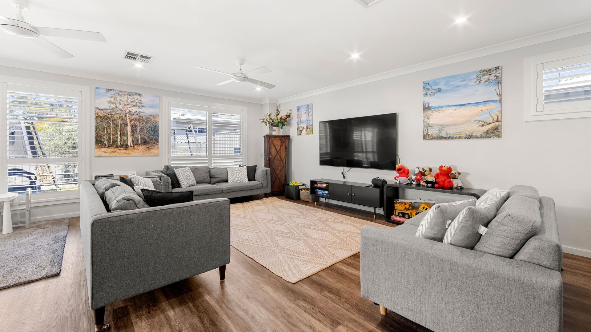 Smart TV, books, stereo